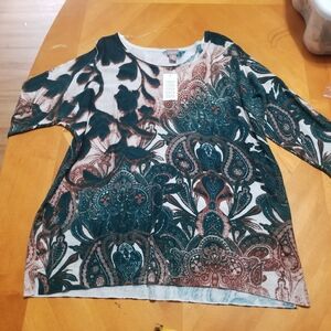 Chico's size 3 quarter sleeve shirt